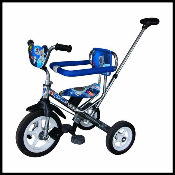 SEPEDA BMX RODA TIGA ANAK SANDARAN ARAVA ALFREX WARNA CHROME DORONGAN