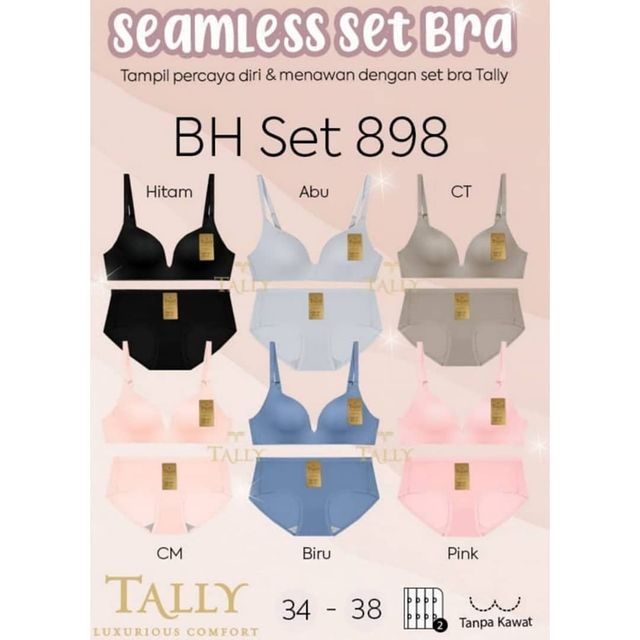 Tally Bra Set 898 Satu Set Pakaian Dalam Wanita