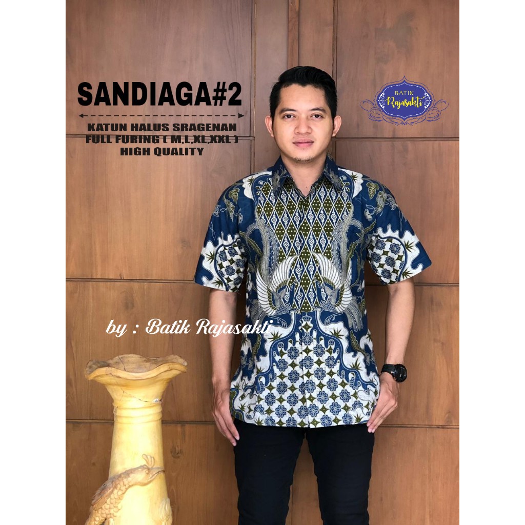 SANDIAGA RAJASAKTI KEMEJA BATIK SOLO PRIA LENGAN PENDEK LAPIS FURING ATASAN BATIK PREMIUM MODERN KATUN HALUS BAHUWIRYA  BANAMITRA BANAMITRA PUTIH BANGSAWAN BAYU PUTRA BERLIAN BIRU BHARATAYUDA BIMASENA BIRENDRA BIRU INDAH BRAHMAKERTA BRAHMAKERTA MERAH BUDI