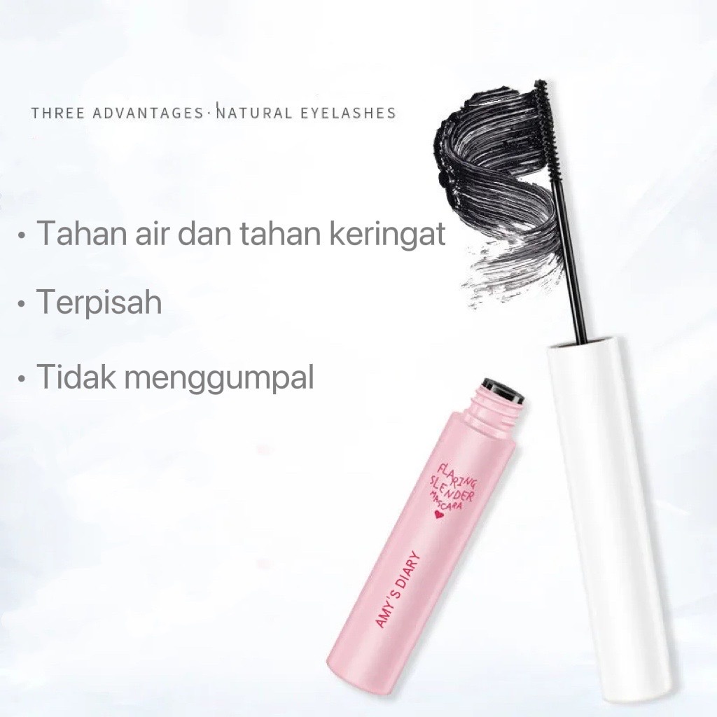 Maskara Waterproof Amy's Diary spiral shape long lasting tahan lama