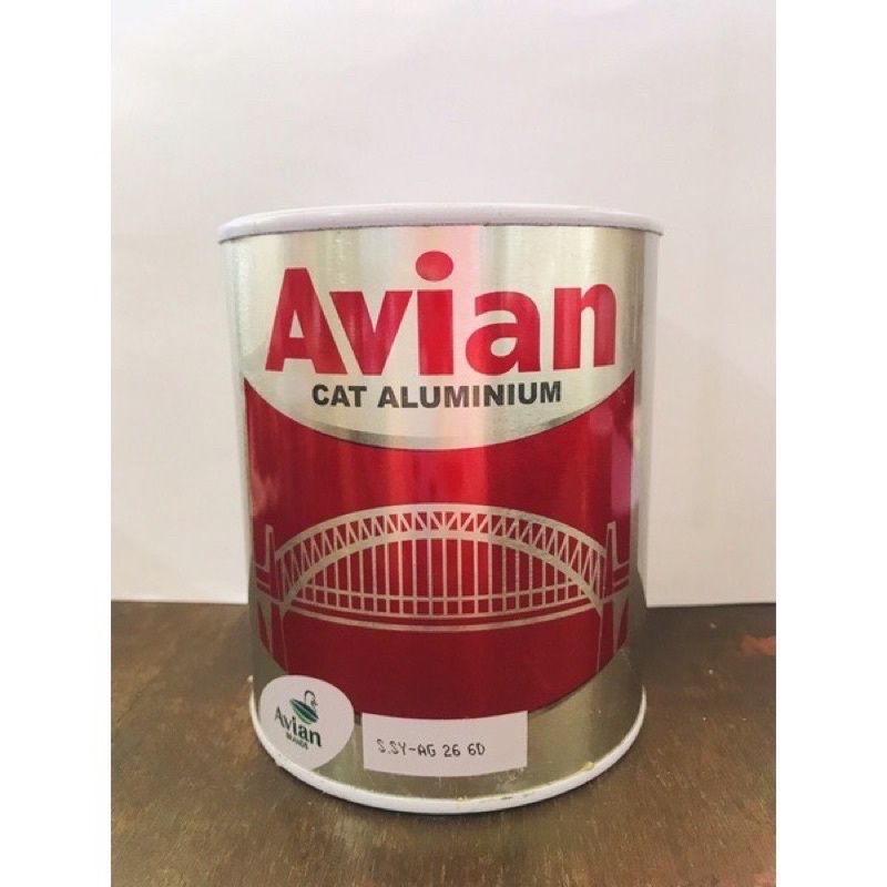 AVIAN CAT MINYAK ALUMINIUM 1 KG / 0,75 Liter SILVER PERAK Cat BESI Chrome