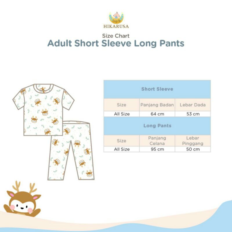 Hikarusa Pajamas Setelan Dewasa / Baju Hikarusa