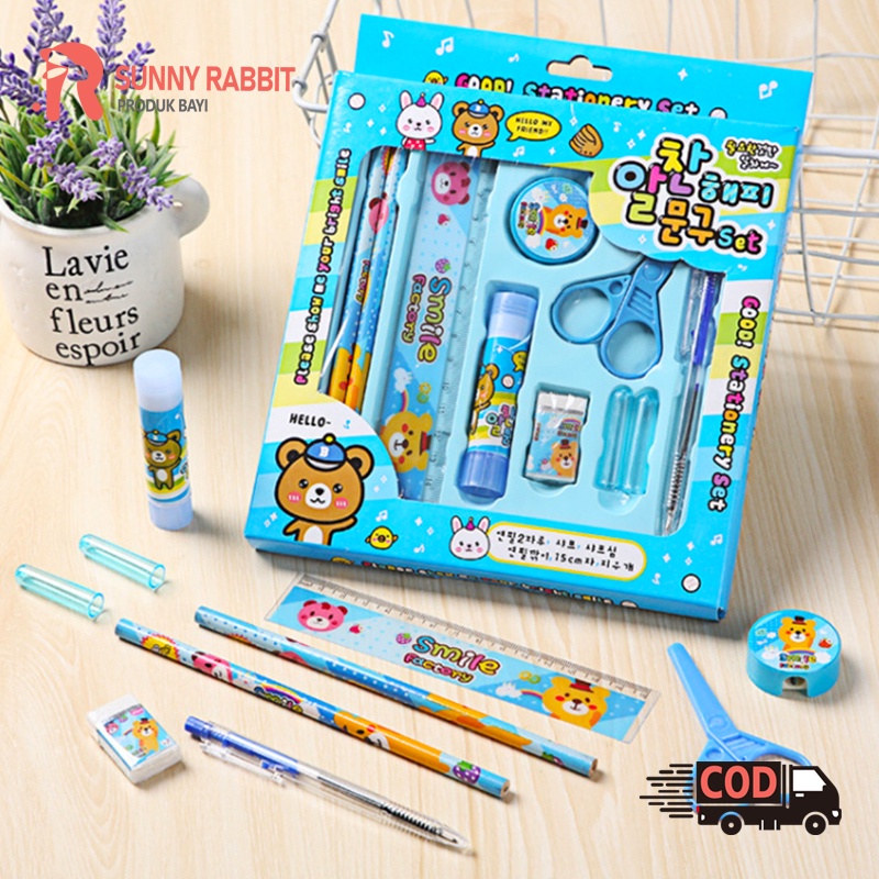 Pensil Set Lengkap Alat Tulis Anak/10 buah set alat tulis/Alat Tulis Anak Sekolah/Pencil Set/Pensil Set Lengkap Alat Tulis Anak (B281)