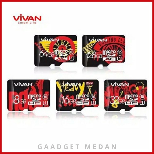 VIVAN Micro SD Memory Card SD Card Class 10 Package (16GB/32GB/64GB/128GB)- Gadget Medan