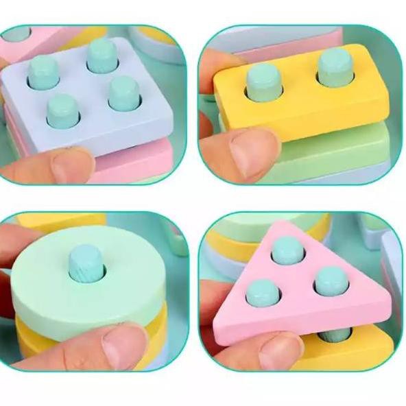 pastel wooden toys