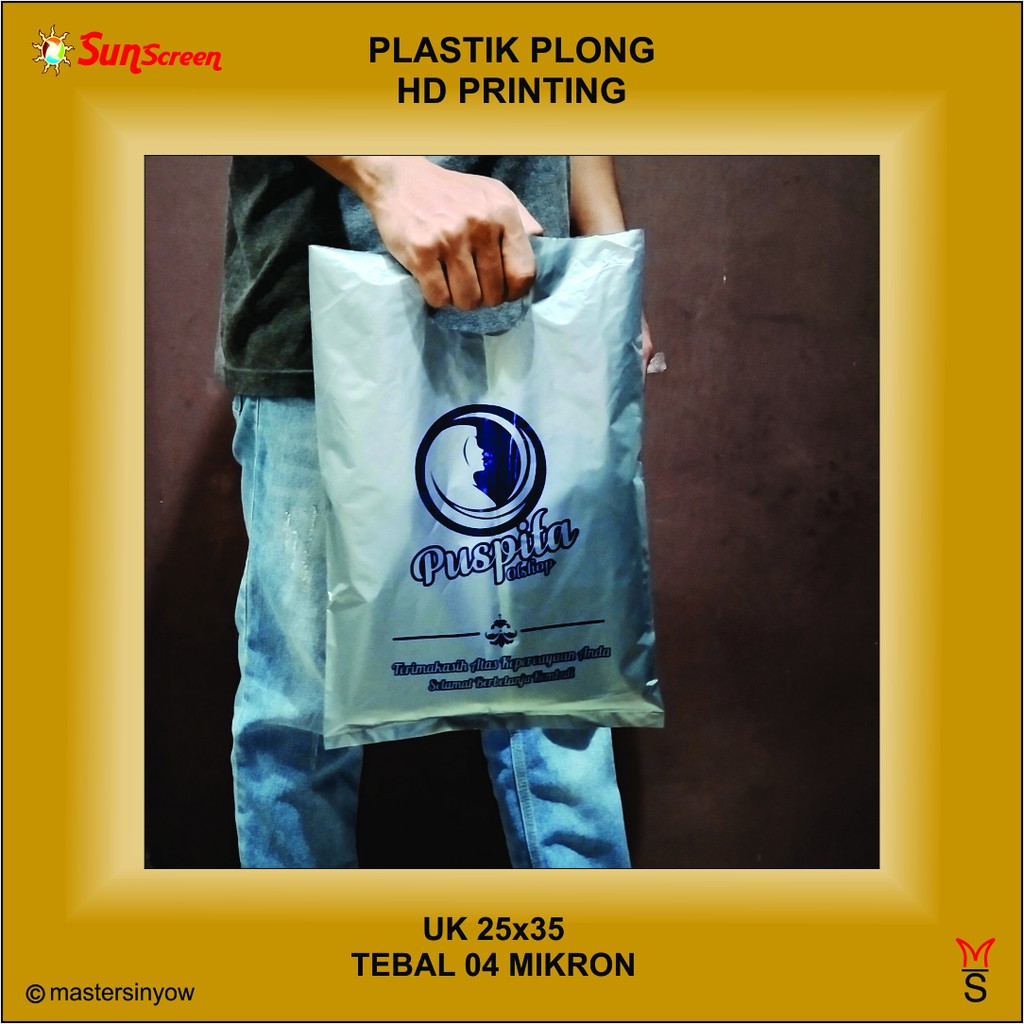 Sablon Plastik Packing Olshop Murah Plong Hd 15x22 Free Design