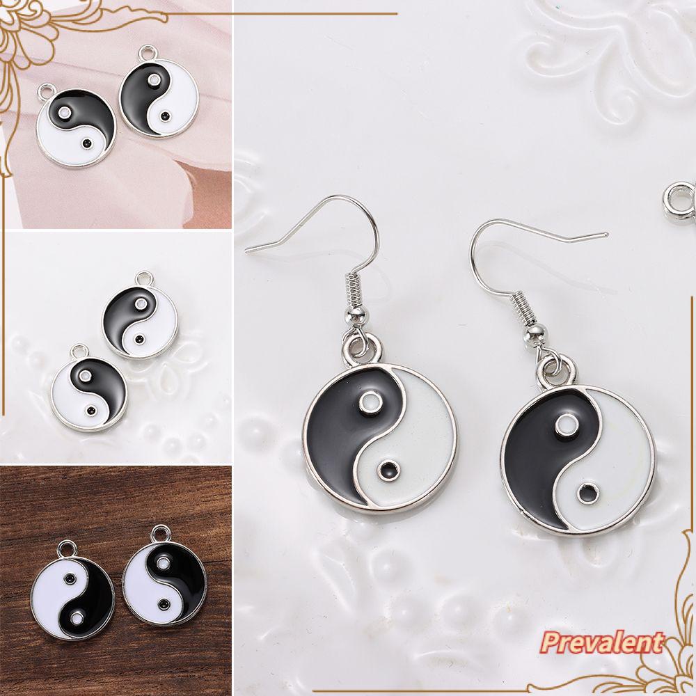 Liontin Kalung Bentuk Yin Yang Warna Hitam Putih