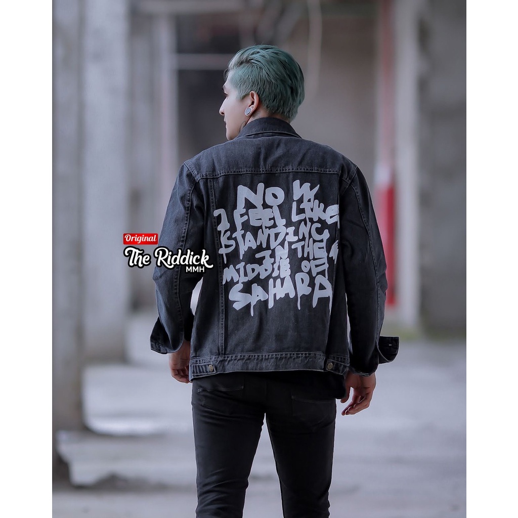 Jaket Jeans Denim / Jaket Denim Coret / Jaket Sandwash Grafity / Jaket Jeans Sobek2