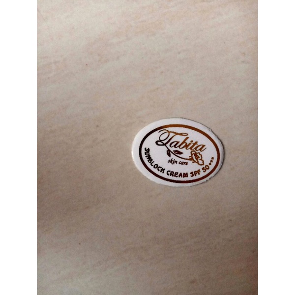 

stiker sunblock tabita spf 50++