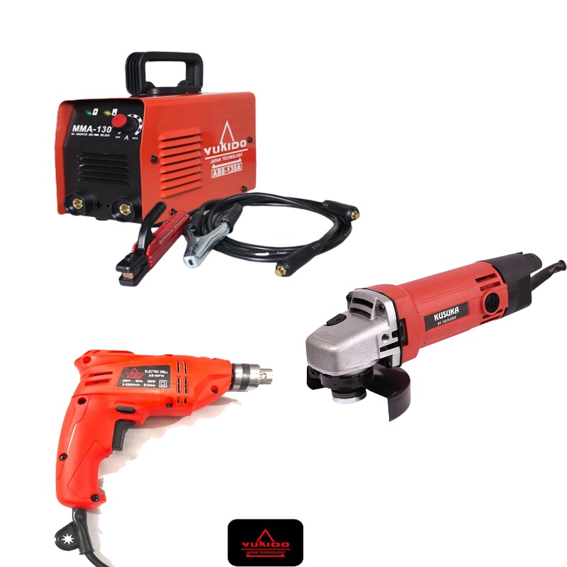 3 ITEM MESIN LAS 130 A ( Ampere ) + MESIN GERINDA 4IN + MESIN BOR 10MM PAKET TUKANG MASA KINI