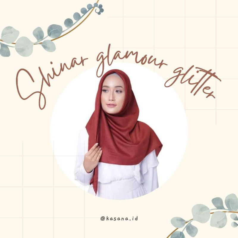 (ready) jilbab segiempat pesta shinar glamour glitter
