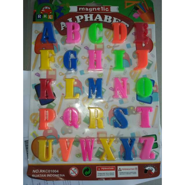 Mainan magnetic alphabet