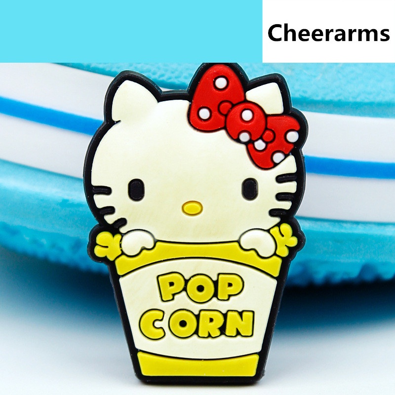 Jibbitz Crocs Hello Kitty pin wanita charms sandal DIY Dapat dilepas Aksesoris Bahan Untuk Dekorasi Sepatu Hadiah anak pria