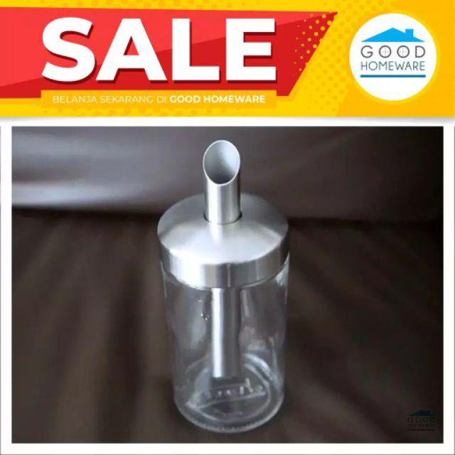 Tempat Gula, Kaca Bening, Stainless Steel Alat Dapur Volume 20cl  Do457