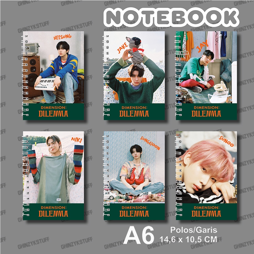 

Notebook KPOP ENHYPEN DIMENSION - DILEMMA Charybdis Ver A6 10,5 cm x 14,8 cm Seri 1