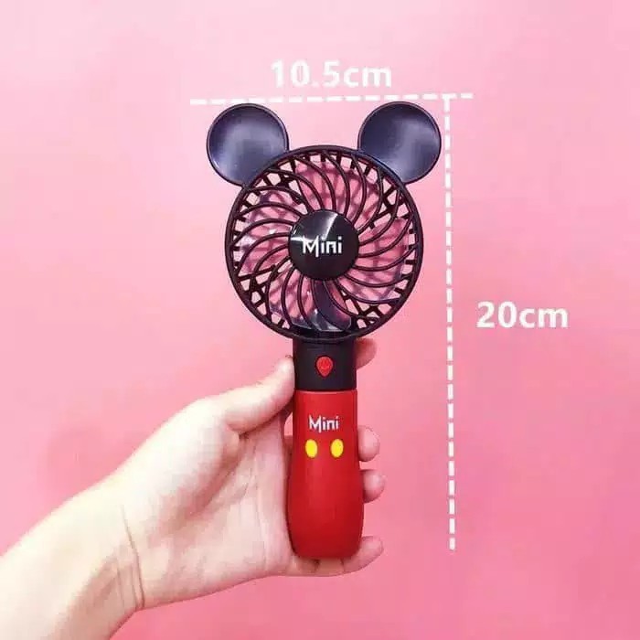 TERMURAH Kipas Angin Mini Portable karakter Mickey Minnie mouse