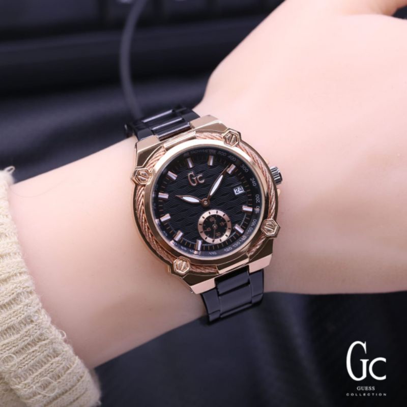 (TL)JAM TANGAN GC TANGAL AKTIF RING GOLD FASHION PRIA DAN WANITA TALI RANTAI FREE BOX(COD)