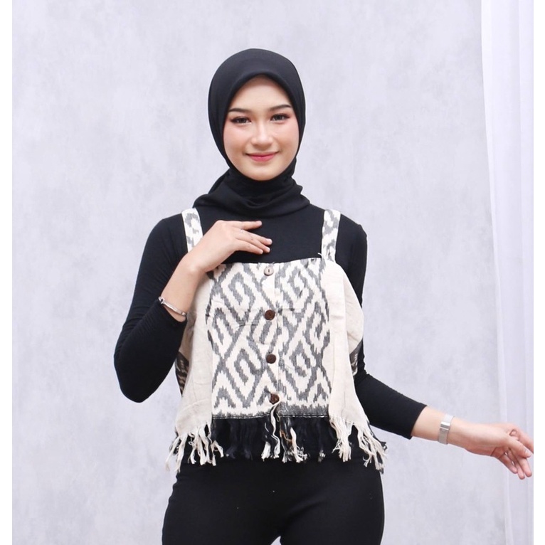 TANKTOP RONCE TENUN IKAT ASLI DEBBY STORE OUTER TENUN CARDIGAN TENUN VEST TENUN OUTER TANPA LENGAN TENUN || OUTER TENUN WANITA || OUTER TENUN