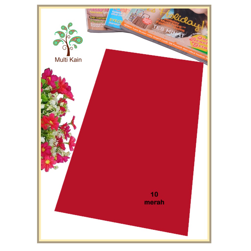 Bahan multi Kain Rayon Uniqlo mukena Meteran dan Grosir Quality Super-10 merah