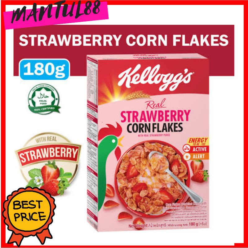 

KELLOGG'S STRAWBERRY CORN FLAKES 180 gr 180gr KELLOGGS KELLOGS CORNFLAKES CEREAL