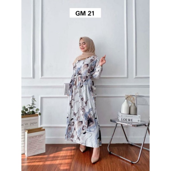 dress gamis lebaran adem vanessa angel kediri