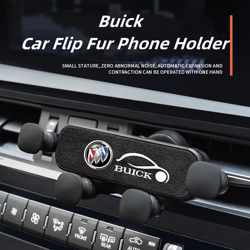 Holder Handphone Model Flip Bahan Bulu Italia Untuk Navigasi Mobil