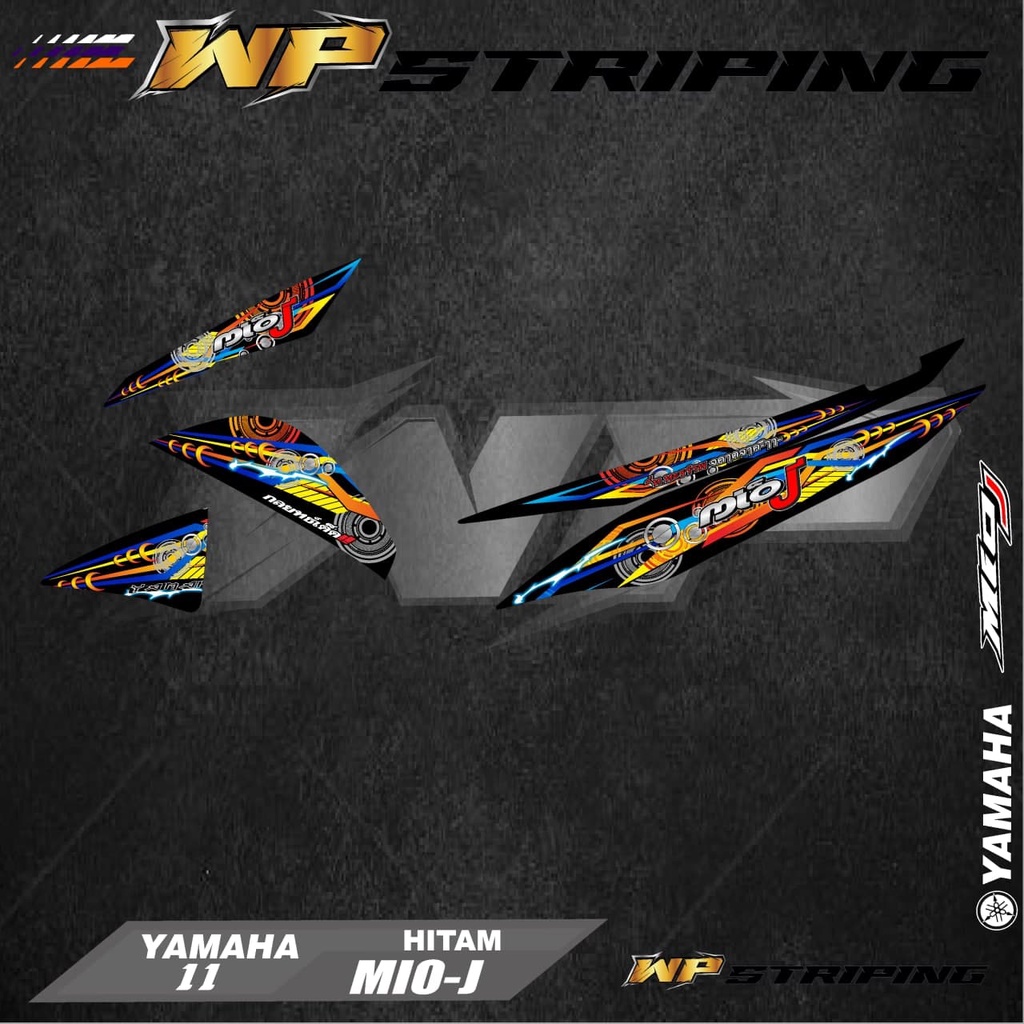 Stiker Striping MIO J/Sticker Variasi List Skotlet Motor Yamaha MIO J/Racing 11
