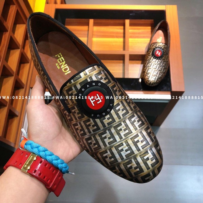 Unik Sepatu Pria Branded FENDI Loafers Mirror Quality Import 1:1 Limited