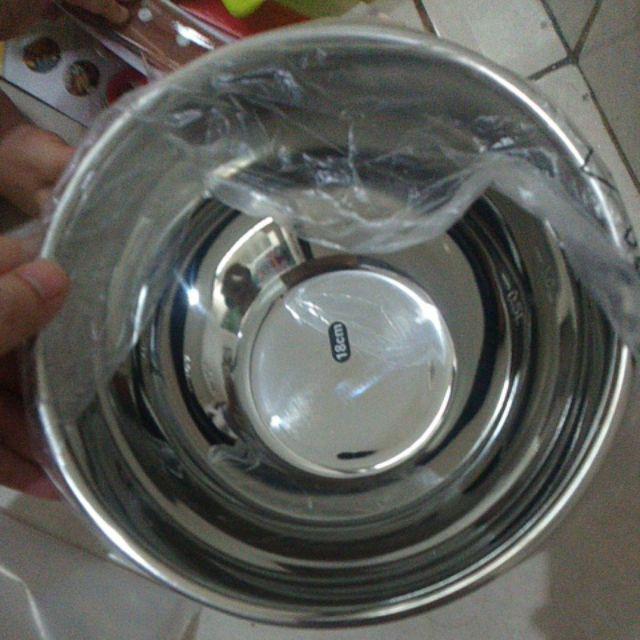 Mb-0015 Lain-lain Baskom Stainless Polos 18cm