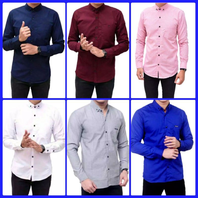 COD,TERMURAH KEMEJA PRIA POLOS JUMBO M L XL XXL XXXL