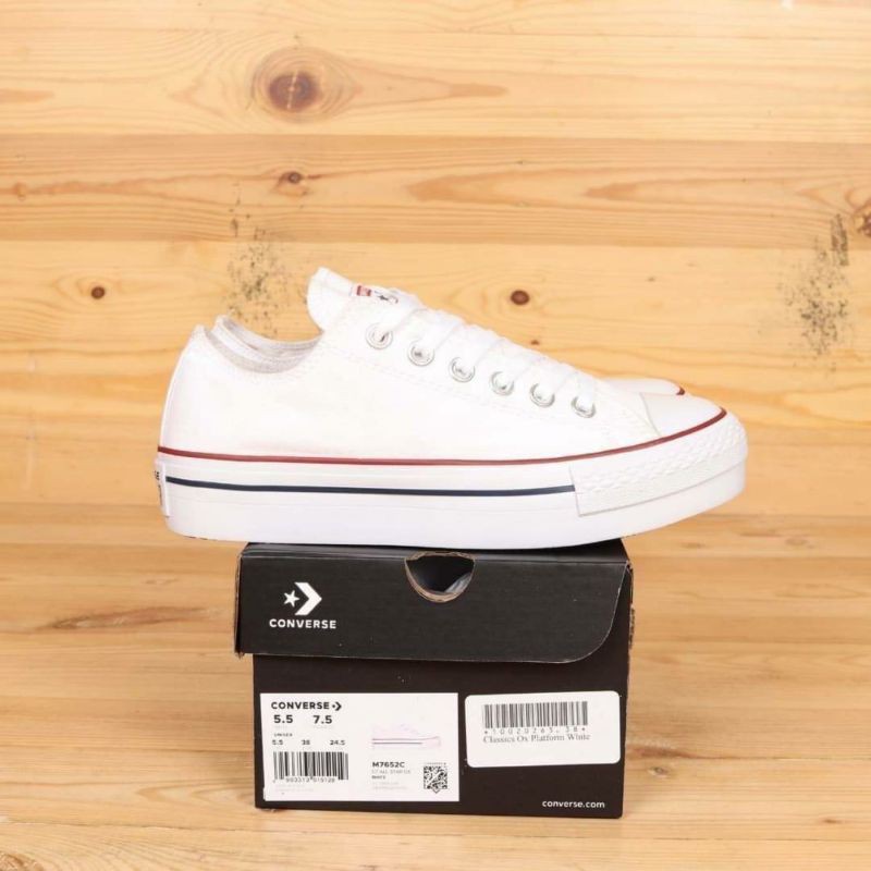 converse classic ox platform white