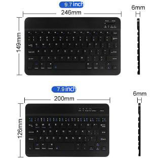 10 inch Wireless Bluetooth Keyboard  Lightweight Portable For iPad Samsung Xiaomi iPhone Colorful-8