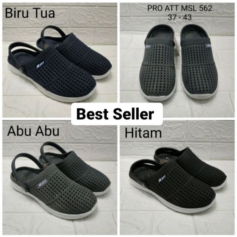 Sepatu Sandal Karet - Sandal Selop Pria - Sepatu Sandal Karet Pria ATT MSL 562 Anti Air