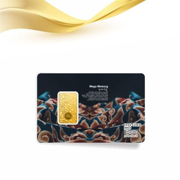 Gold Packing Pack Emas Antam Retro Seri Batik Edition Penyimpanan Logam Mulia Akrilik Tempat Simpan 