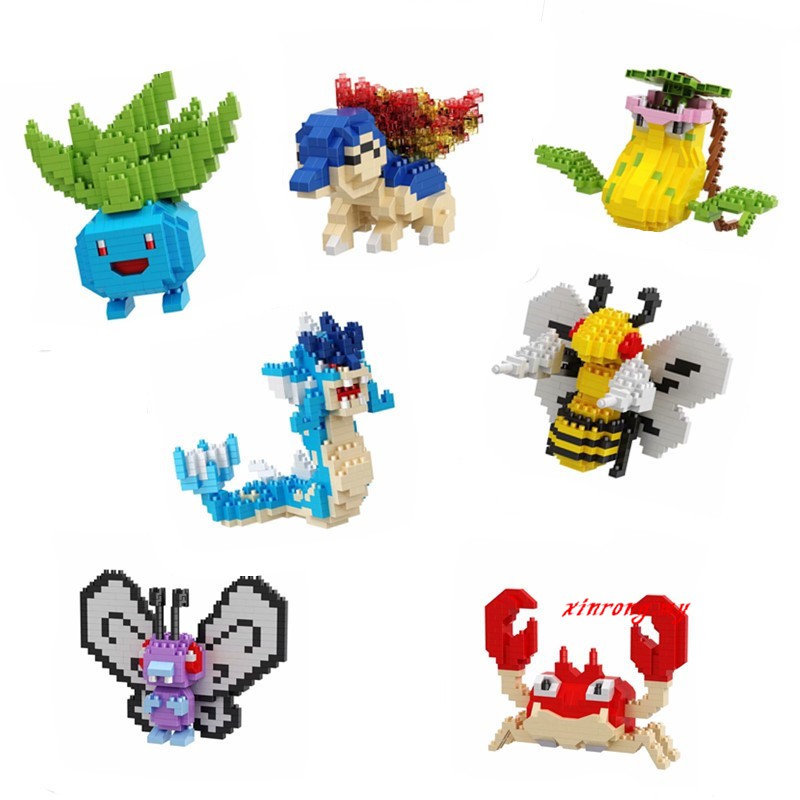 18desain Semua Seri Desain Pokemon Pikachu Series Baru DIY Diamond Nano Block Lego Mainan