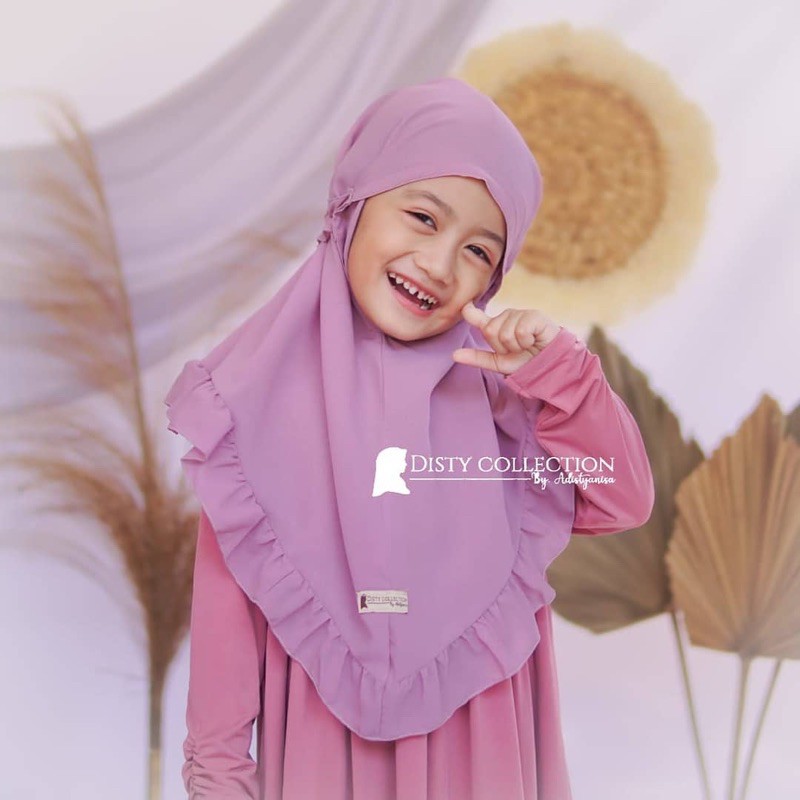 (AMD) HIJAB BERGO KIDZY REMPEL ANAK REMAJA 5 - 12 TAHUN INSTAN DIAMON CREPE