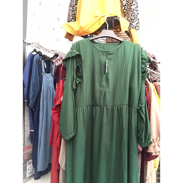 gamis midi dress/gamis lebaran /gamis kekinian/gamis terbaru