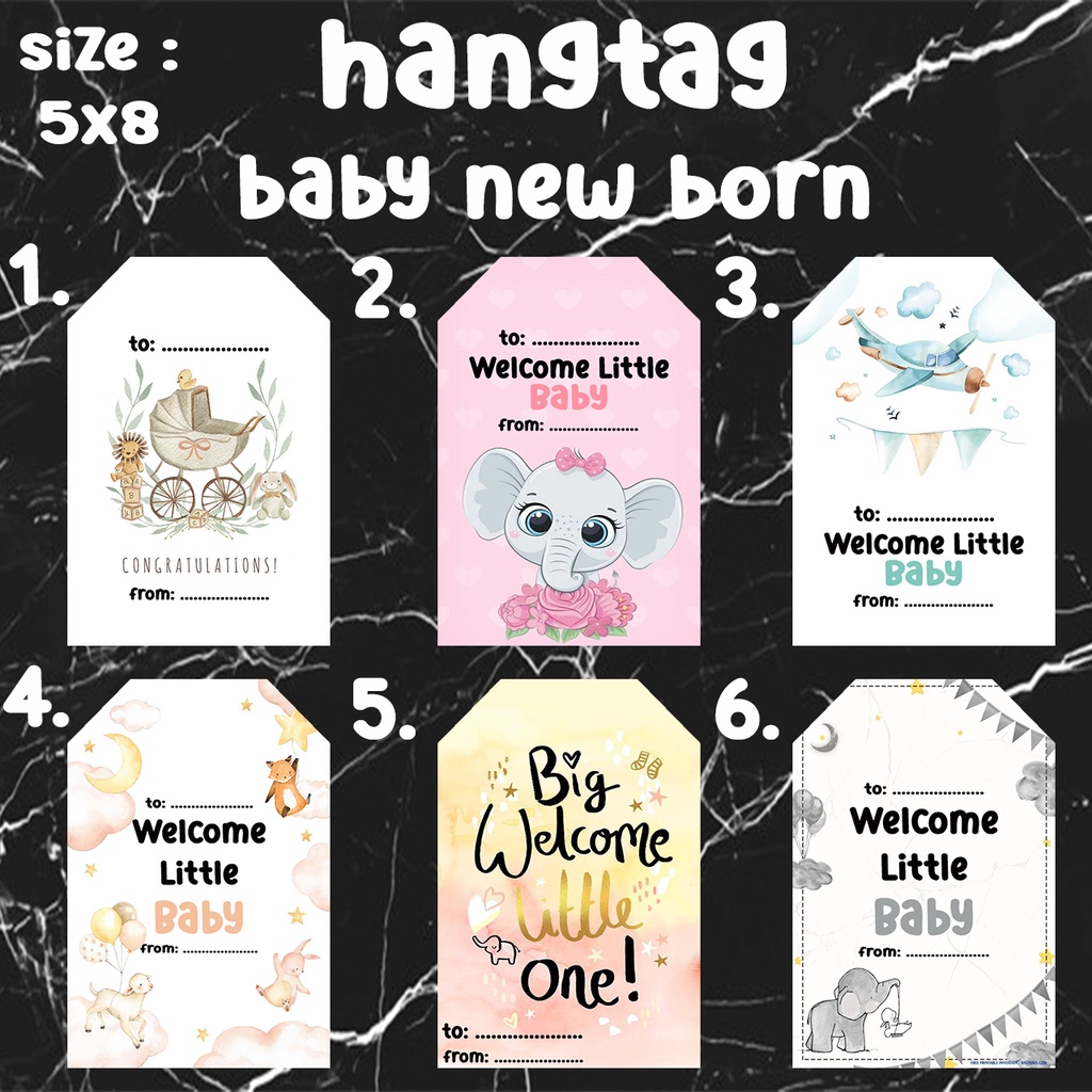 hangtag baby new born / kartu ucapan / greeting card