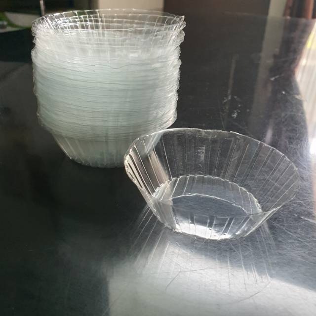 Cetakan puding telur ceplok mika 50 pcs.