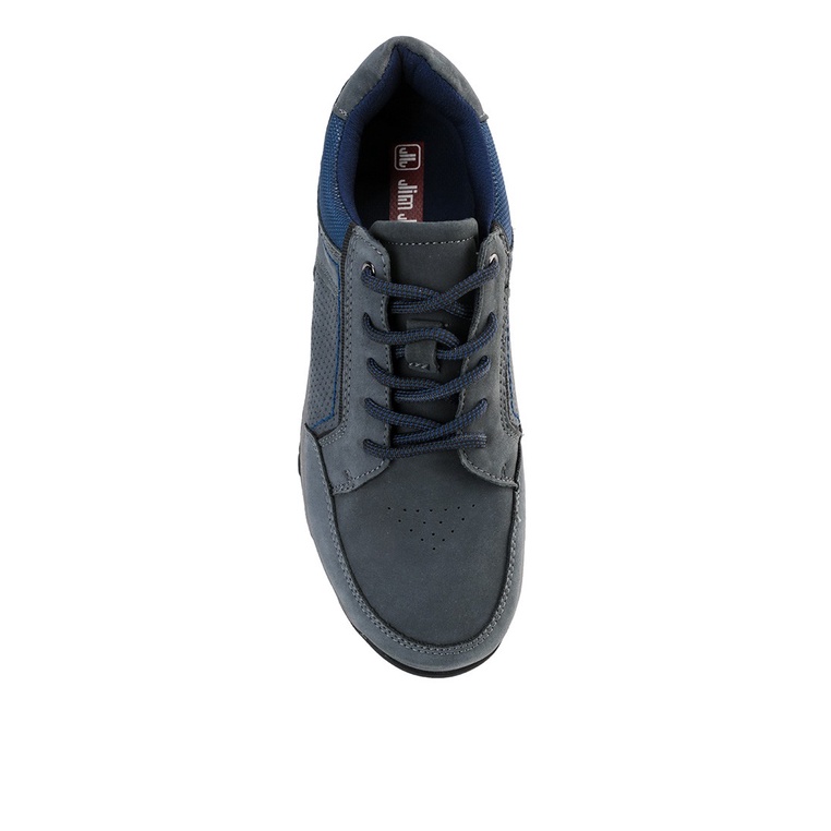 SEPATU SNEAKER JIM JOKER PRIA ORIGINAL CASUAL KULIT BIRU NAVY JJ27