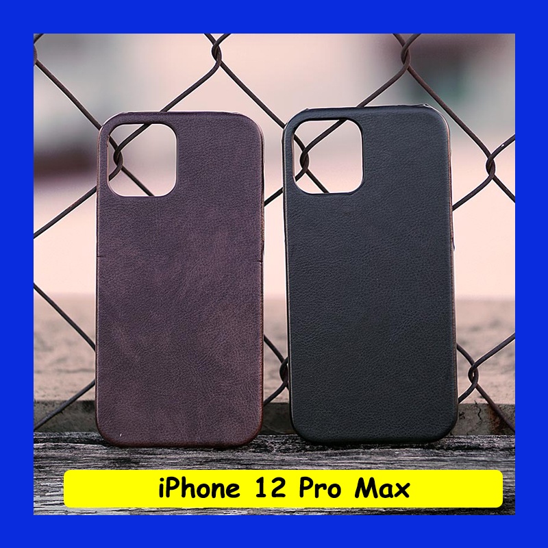 iphone 12 pro max   original leather covered hard case cover casing kulit