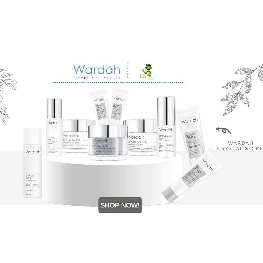 ❣️Rakkistore99❣️WARDAH  Crystal Secret Series | Day Night Eye Cream Brightening Essence Mask Scrub