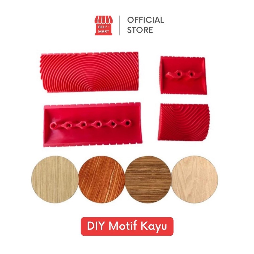 [BELIMART] Rubber Wood Grain Brush | Kuas Cat Motif Kayu |  Alat Cetak Motif Kayu | Dekorasi Motif Kayu