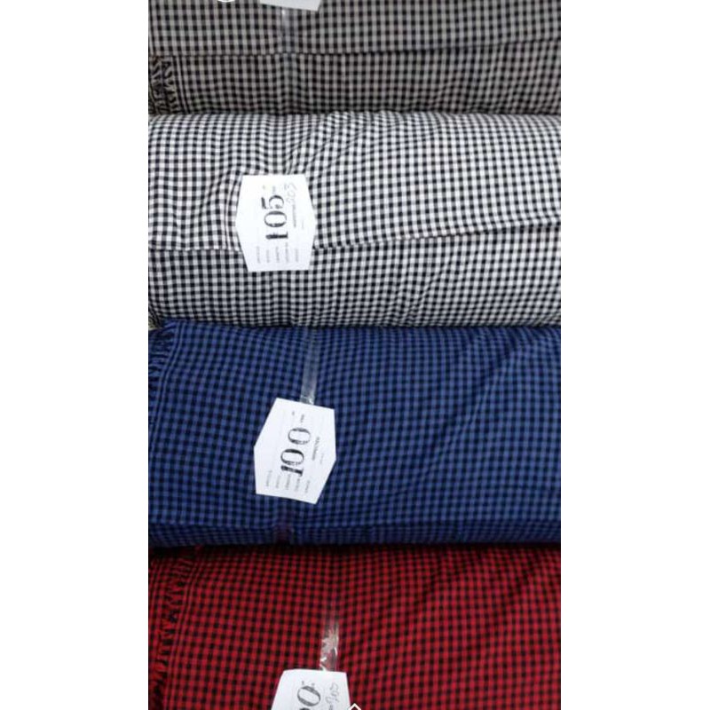 Kain Katun Gamis Motif Kotak Kecil - Setengah Meter