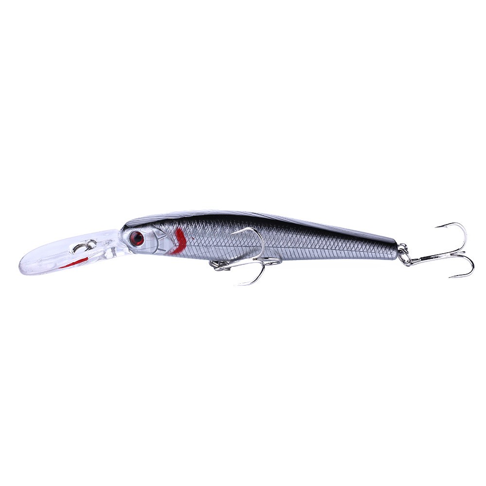 HNEGJIA 4pcs Umpan Pancing Fishing Lure Diving 2.7-4.5M Hard Swimbait Fish Tackle 12.5CM/14G Floating Minnow