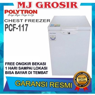 POLYTRON PCF 117 CHEST FREEZER BOX 100 L LEMARI PEMBEKU 100 LITER