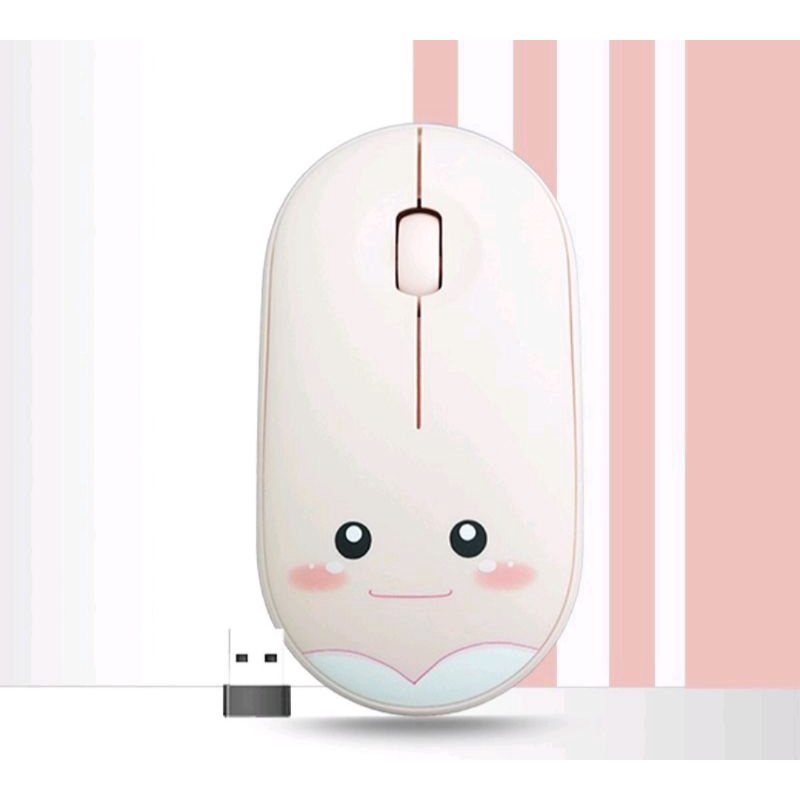 Jual Cute Pink Face Mouse Wireless (free 1 baterai AA) | Shopee Indonesia