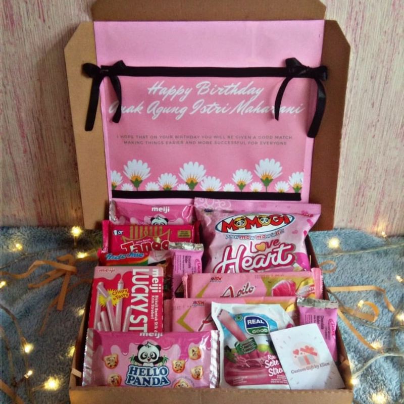 

[TERMURAH] HAMPERS SNACK BOX PINK EDITION