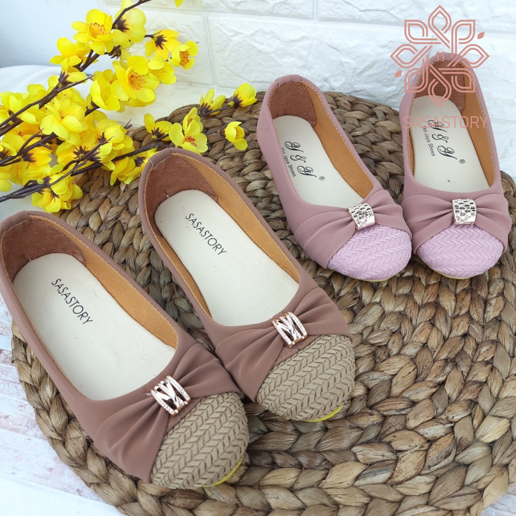 [TAMAN SEPATUKU] SEPATU TRENDY MURAH SANDAL FLATSHOES ANAK PEREMPUAN 3 4 5 6 7 8 TAHUN HAX08