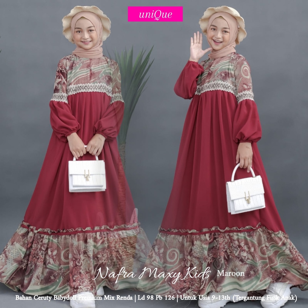 NAFRA MAXY KIDS ANAK DRESS ORI UNIQUE
